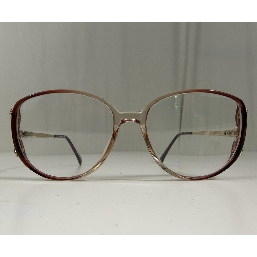 Gloria Vanderbilt 746 Zyloware Eyeglasses Frames Only Womens Gold Pink Oversized